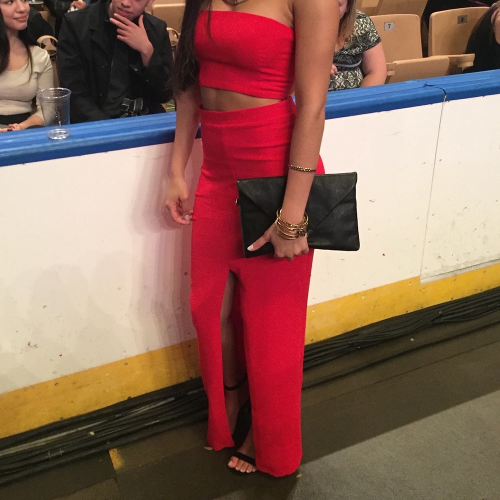 Red two-piece set from LULUS